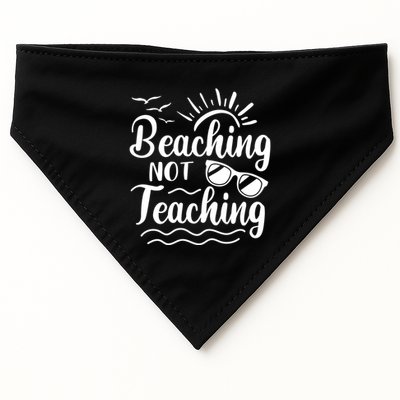 Beaching Not Teaching Summer Break Teacher USA-Made Doggie Bandana