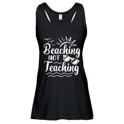 Beaching Not Teaching Summer Break Teacher Ladies Essential Flowy Tank