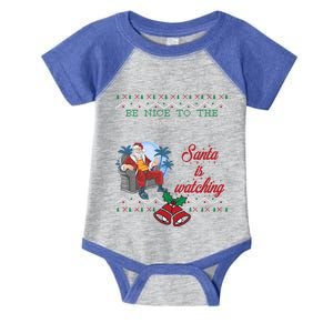 Be Nice To The Doctor Santa Is Watching Christmas Jobs Ugly Cool Gift Infant Baby Jersey Bodysuit