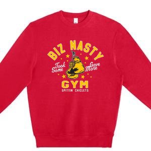 Biz Nasty Took Some Gave More Gym Spittin’ Chiclets Premium Crewneck Sweatshirt