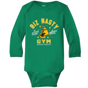 Biz Nasty Took Some Gave More Gym Spittin’ Chiclets Baby Long Sleeve Bodysuit