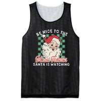 Be Nice To The Music Teacher Santa Is Watching Funny Xmas Mesh Reversible Basketball Jersey Tank