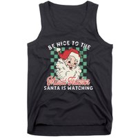 Be Nice To The Music Teacher Santa Is Watching Funny Xmas Tank Top