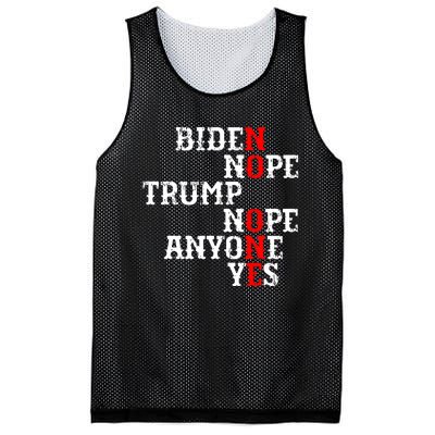 Biden Nope Trump Nope Anyone Yes No One Mesh Reversible Basketball Jersey Tank