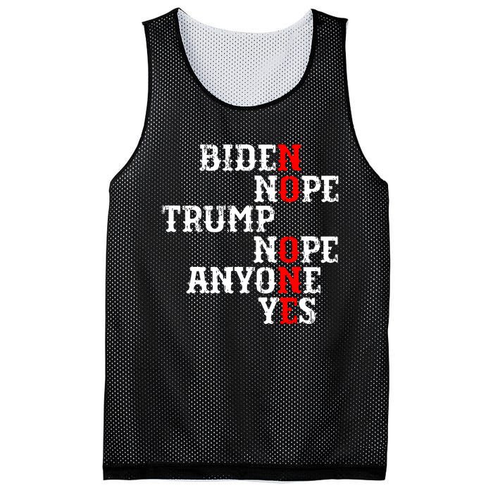 Biden Nope Trump Nope Anyone Yes No One Mesh Reversible Basketball Jersey Tank