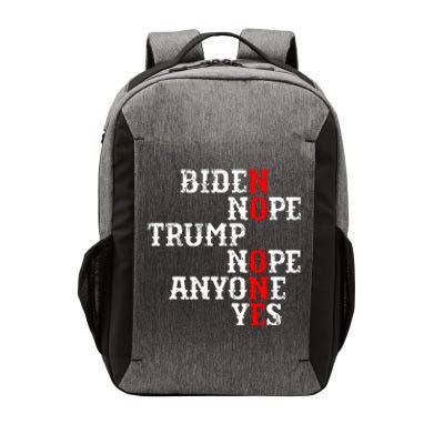 Biden Nope Trump Nope Anyone Yes No One Vector Backpack