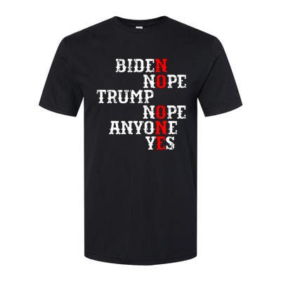 Biden Nope Trump Nope Anyone Yes No One Softstyle® CVC T-Shirt