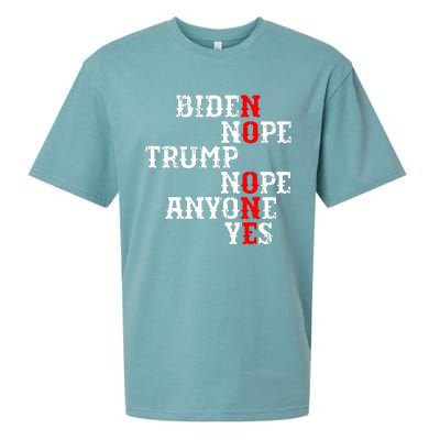 Biden Nope Trump Nope Anyone Yes No One Sueded Cloud Jersey T-Shirt