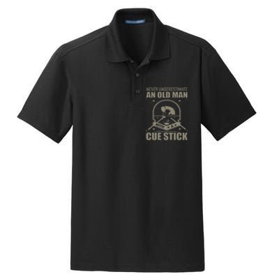 Billiard Never Underestimate An Old Man With A Cue Stick Dry Zone Grid Polo