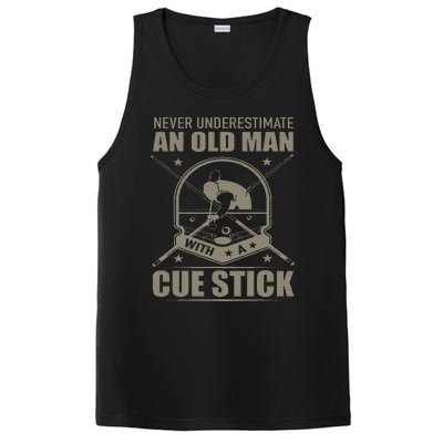 Billiard Never Underestimate An Old Man With A Cue Stick PosiCharge Competitor Tank