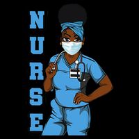 Black Nurse Uniform Face Mask Afro African Women Funny Gift 16 in Basic Backpack
