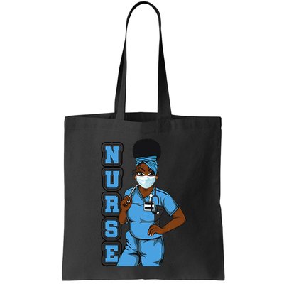 Black Nurse Uniform Face Mask Afro African Women Funny Gift Bag