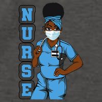 Black Nurse Uniform Face Mask Afro African Women Funny Gift Vector Backpack