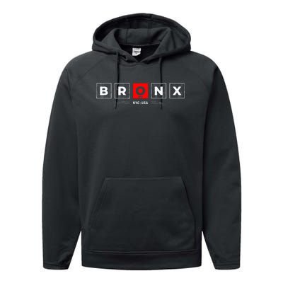 Bronx NYC USA Performance Fleece Hoodie