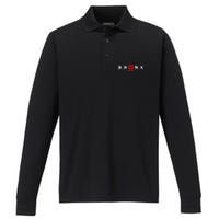 Bronx NYC USA Performance Long Sleeve Polo