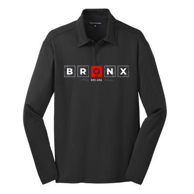 Bronx NYC USA Silk Touch Performance Long Sleeve Polo