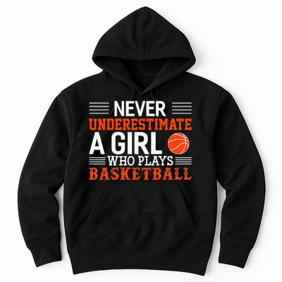 Basketball Never Underestimate A Girl Who Plays Basketball Hoodie