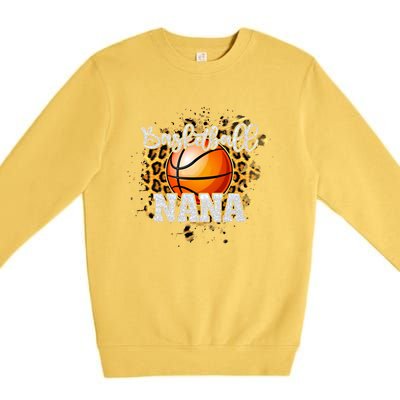 Basketball Nana Vintage Basketball Family Matching Gift Premium Crewneck Sweatshirt