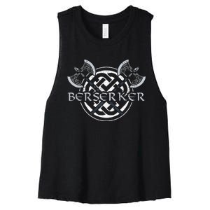 Berserker Nordic Valhalla Norseman Warrior Viking Women's Racerback Cropped Tank