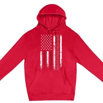 Buccaneers Name Vintage First Name Buccaneers Usa Flag Premium Pullover Hoodie