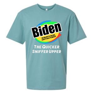 Biden Now With More Sniffing Power The Quicker Sniffer Upper Sueded Cloud Jersey T-Shirt