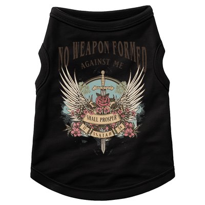 Boho No Weapon Formed Against Me Shall Prosper Christian Doggie Tank