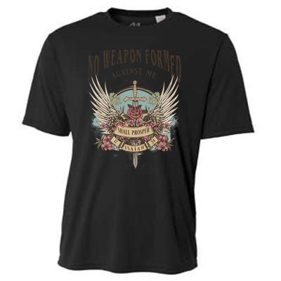 Boho No Weapon Formed Against Me Shall Prosper Christian Cooling Performance Crew T-Shirt