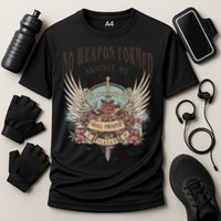 Boho No Weapon Formed Against Me Shall Prosper Christian Performance Shirt