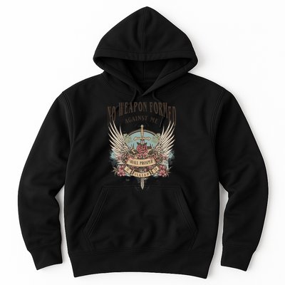 Boho No Weapon Formed Against Me Shall Prosper Christian Hoodie