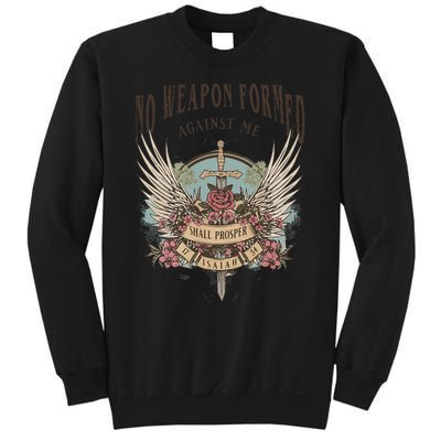 Boho No Weapon Formed Against Me Shall Prosper Christian Sweatshirt