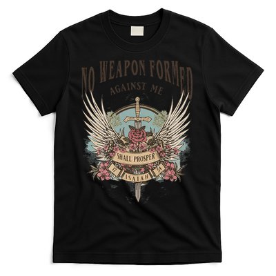 Boho No Weapon Formed Against Me Shall Prosper Christian T-Shirt