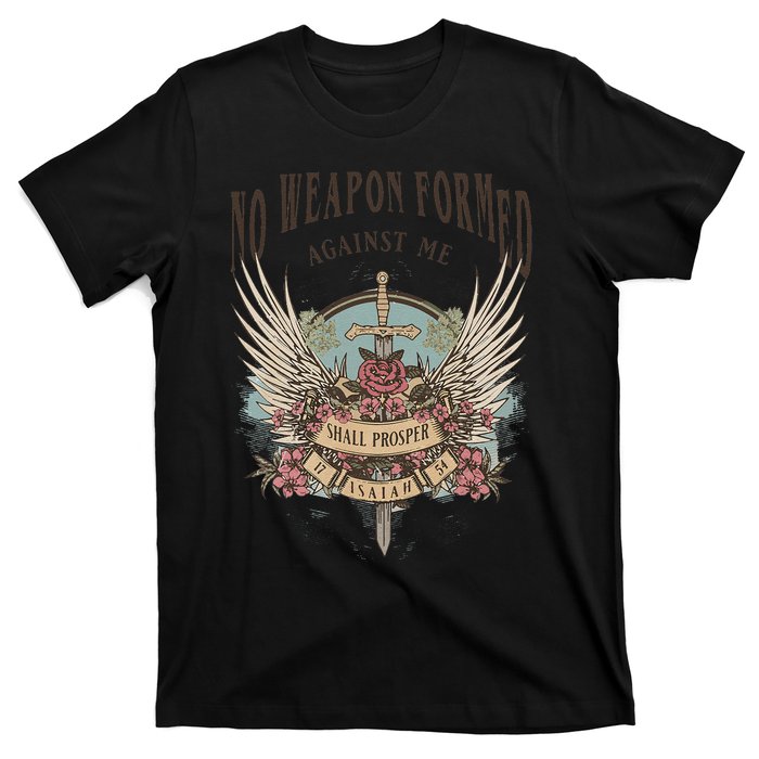 Boho No Weapon Formed Against Me Shall Prosper Christian T-Shirt