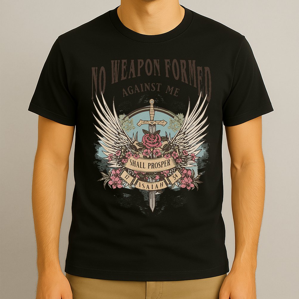 Boho No Weapon Formed Against Me Shall Prosper Christian T-Shirt