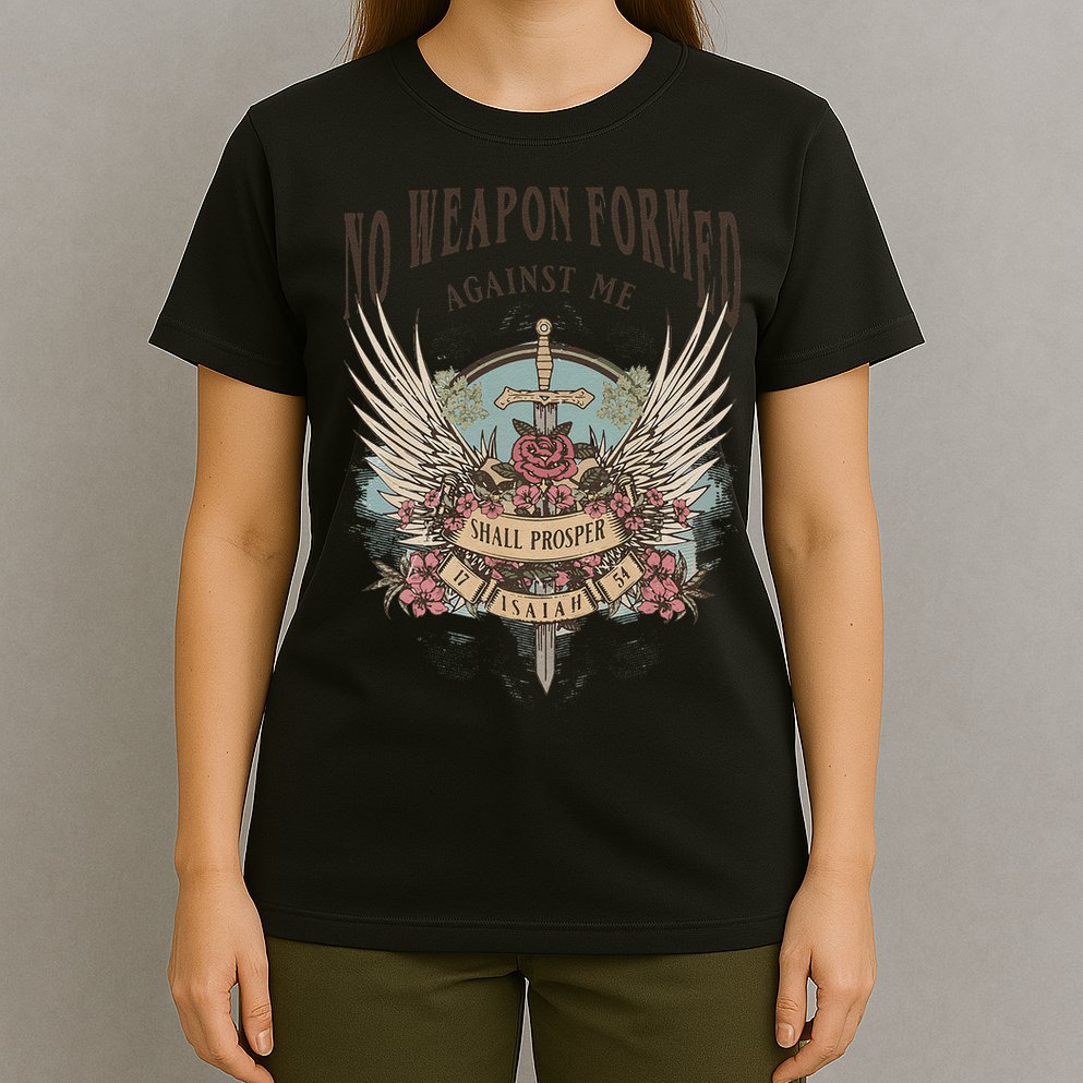 Boho No Weapon Formed Against Me Shall Prosper Christian T-Shirt