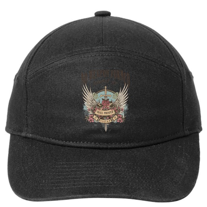 Boho No Weapon Formed Against Me Shall Prosper Christian 7-Panel Snapback Hat