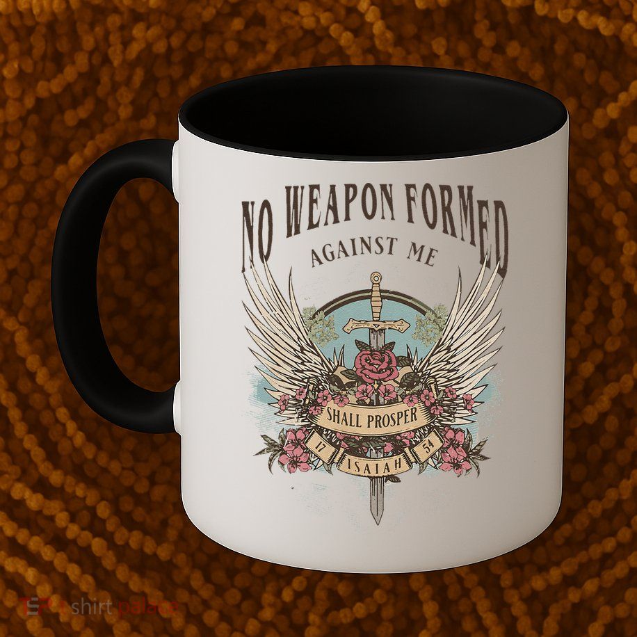 Boho No Weapon Formed Against Me Shall Prosper Christian Mug