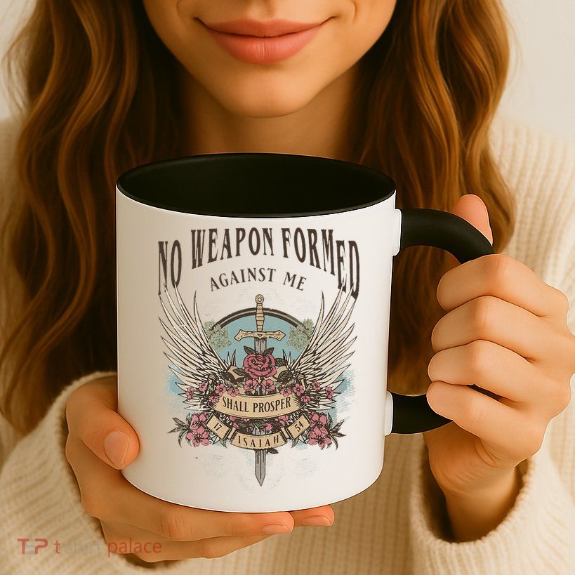 Boho No Weapon Formed Against Me Shall Prosper Christian Mug