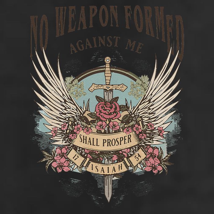 Boho No Weapon Formed Against Me Shall Prosper Christian Large Microfiber Waffle Golf Towel