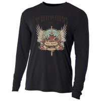 Boho No Weapon Formed Against Me Shall Prosper Christian Cooling Performance Long Sleeve Crew