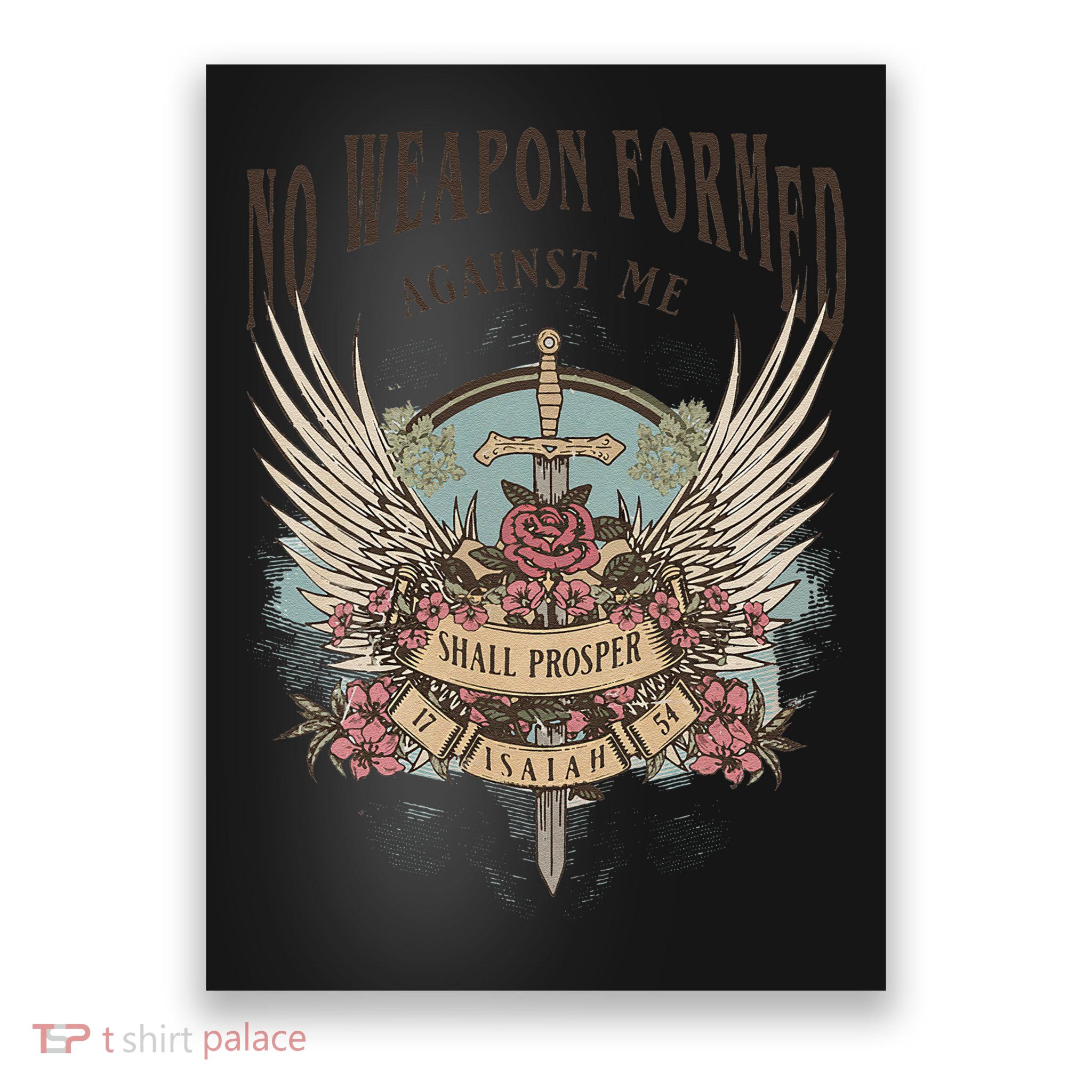 Boho No Weapon Formed Against Me Shall Prosper Christian Poster