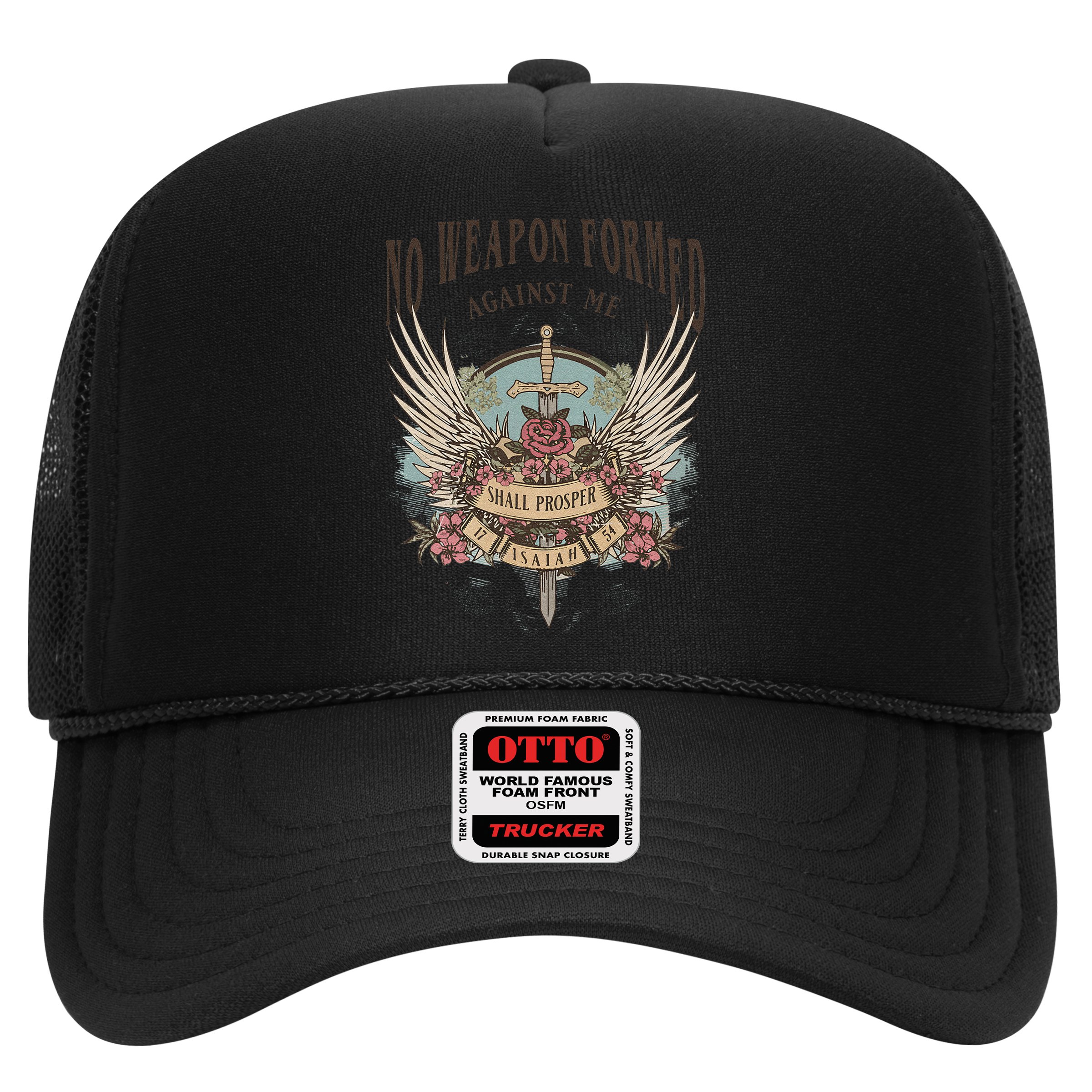 Boho No Weapon Formed Against Me Shall Prosper Christian Hat
