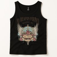 Boho No Weapon Formed Against Me Shall Prosper Christian Tank Top