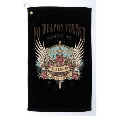 Boho No Weapon Formed Against Me Shall Prosper Christian Golf Towel