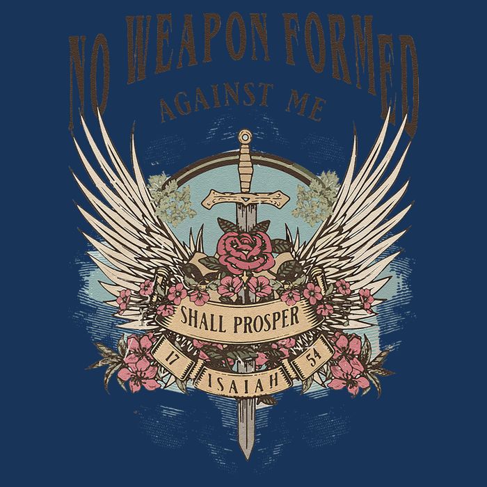 Boho No Weapon Formed Against Me Shall Prosper Christian Infant Baby Jersey Bodysuit