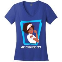 Black Nurse We Can Do It Nursing School Nurses Day Gift Women's V-Neck T-Shirt