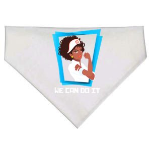 Black Nurse We Can Do It Nursing School Nurses Day Gift USA-Made Doggie Bandana