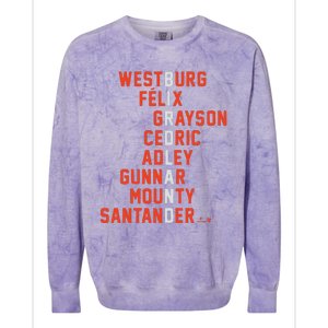 Birdland Names Westburg Felix Grayson Cedric Adley Gunnar Colorblast Crewneck Sweatshirt