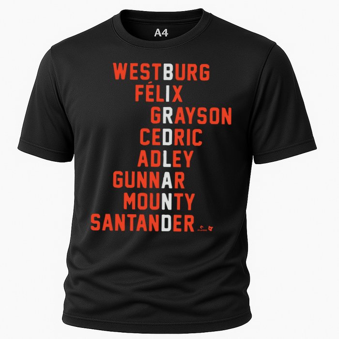 Birdland Names Westburg Felix Grayson Cedric Adley Gunnar Cooling Performance Crew T-Shirt
