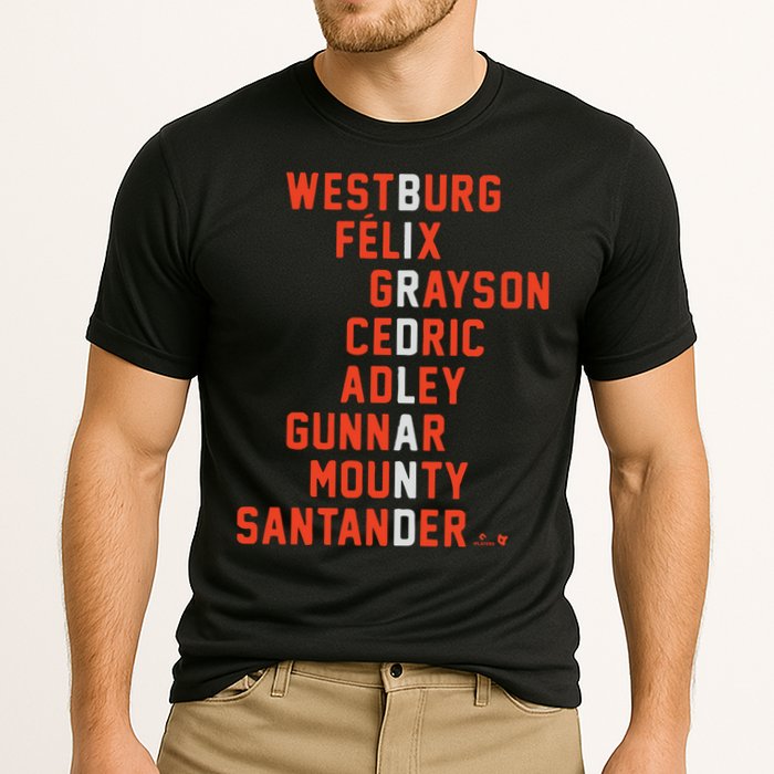 Birdland Names Westburg Felix Grayson Cedric Adley Gunnar Cooling Performance Crew T-Shirt
