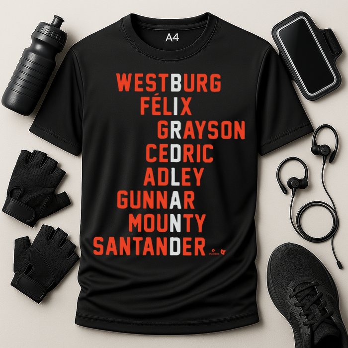 Birdland Names Westburg Felix Grayson Cedric Adley Gunnar Cooling Performance Crew T-Shirt